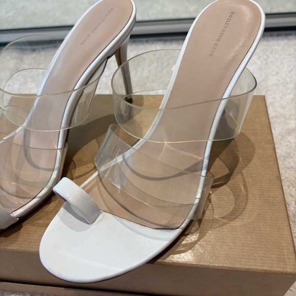 Something Navy Clear Heels - Size 8 - Picture 2 of 9